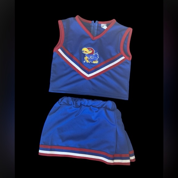 Kansas Jayhawks Kid’s Cheerleader Outfit | size 6 - Picture 1 of 2